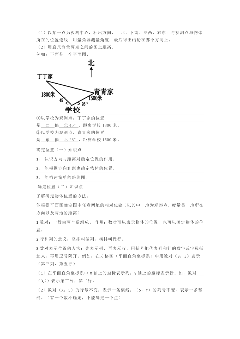 小学五年级下册数学第六单元知识点汇总（人教版+苏教版+北师大）