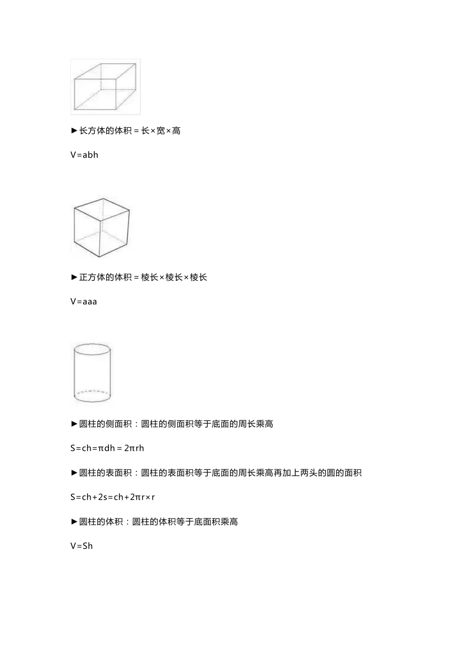 小学数学公式