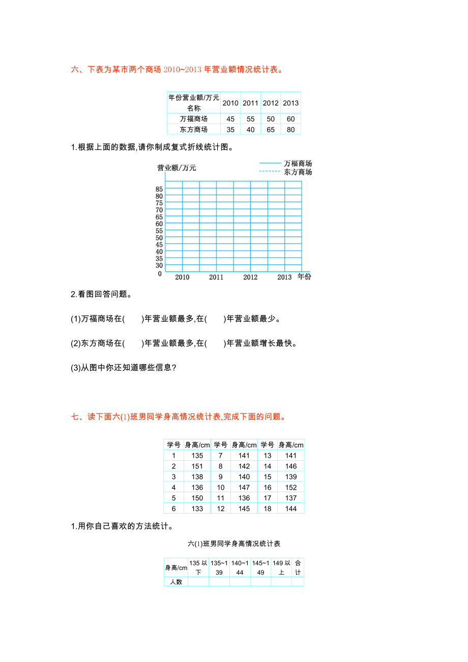 北师大版六年级数学上册第五单元测试题及答案一试题试卷