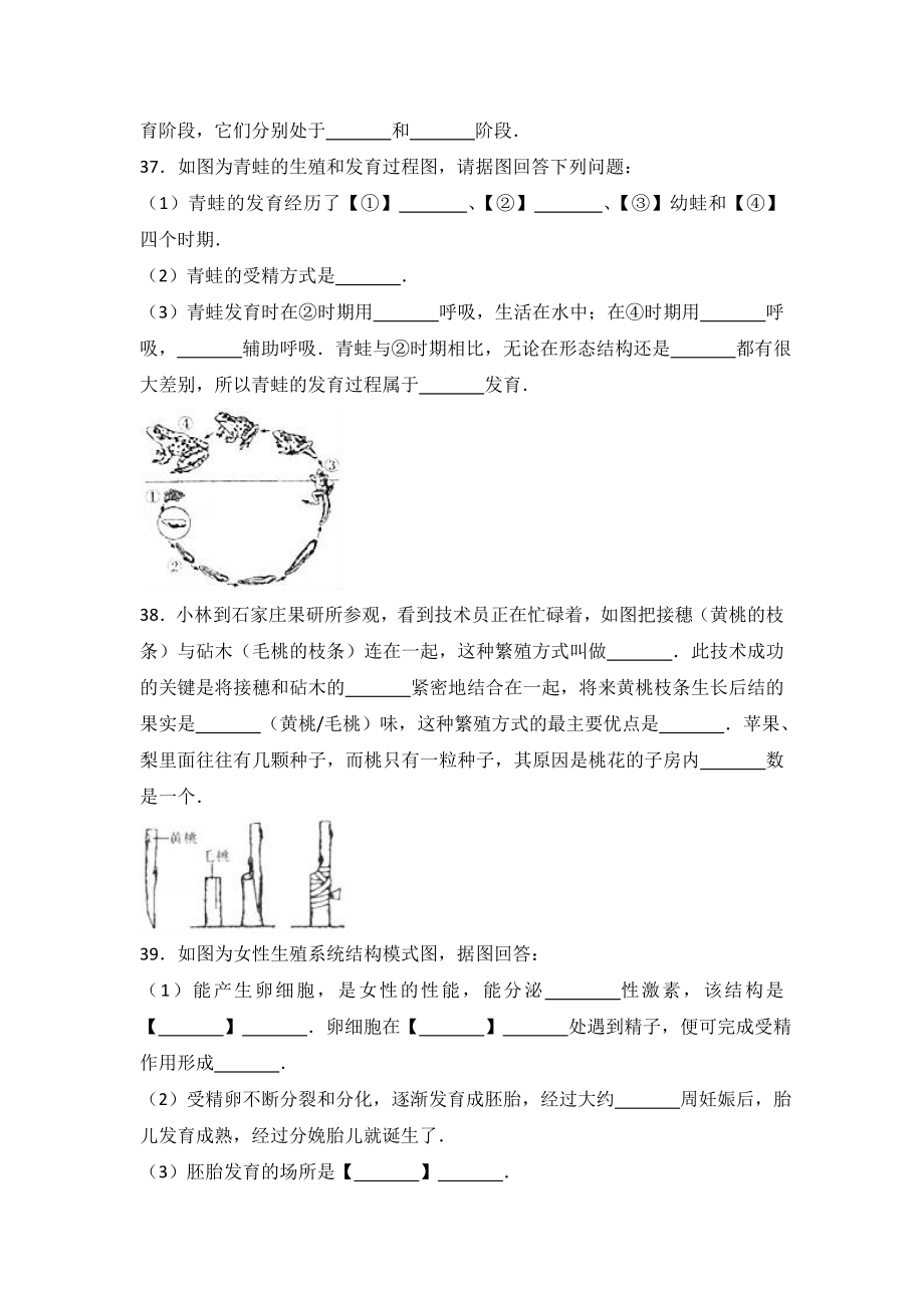 人教版八年级下册生物期中试卷 (14)