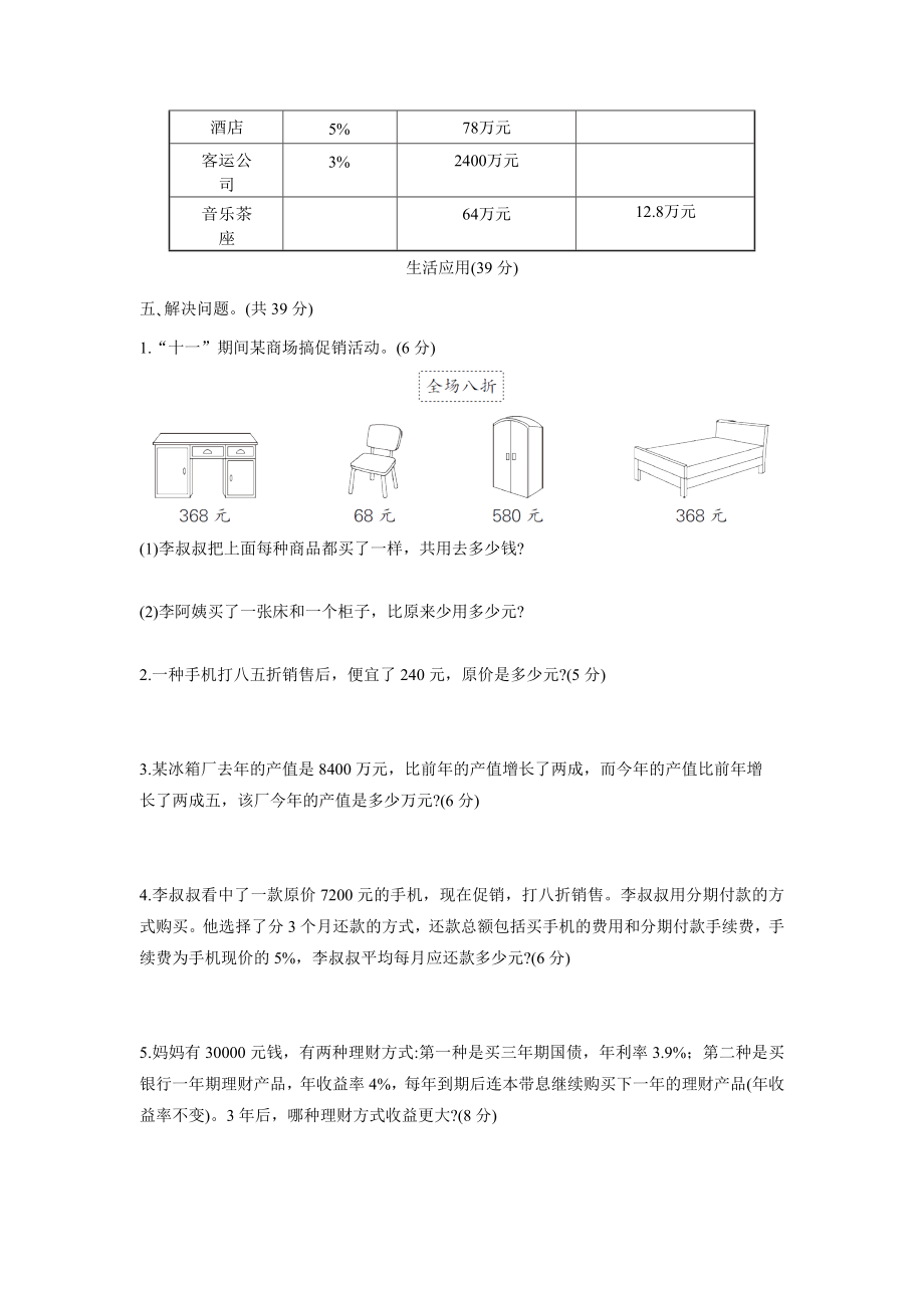 人教版六年级下册数学第二单元测试卷 (2)