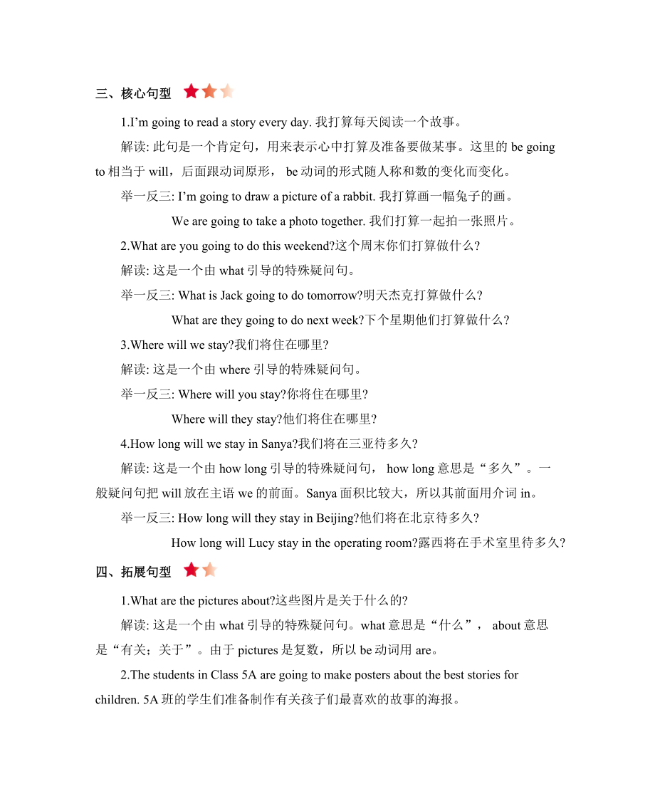 上海版牛津英语五年级下册Module 2知识点清单2