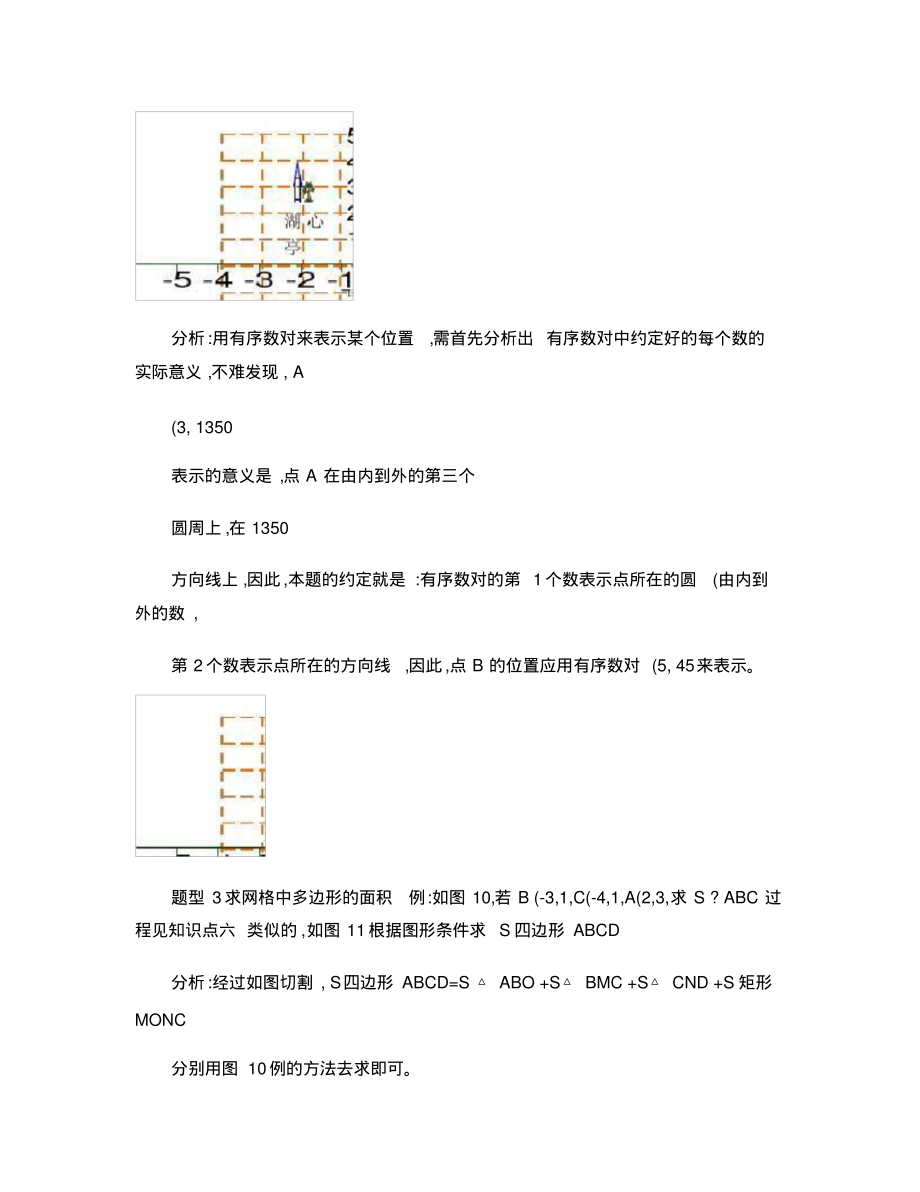 平面直角坐标系知识点解读