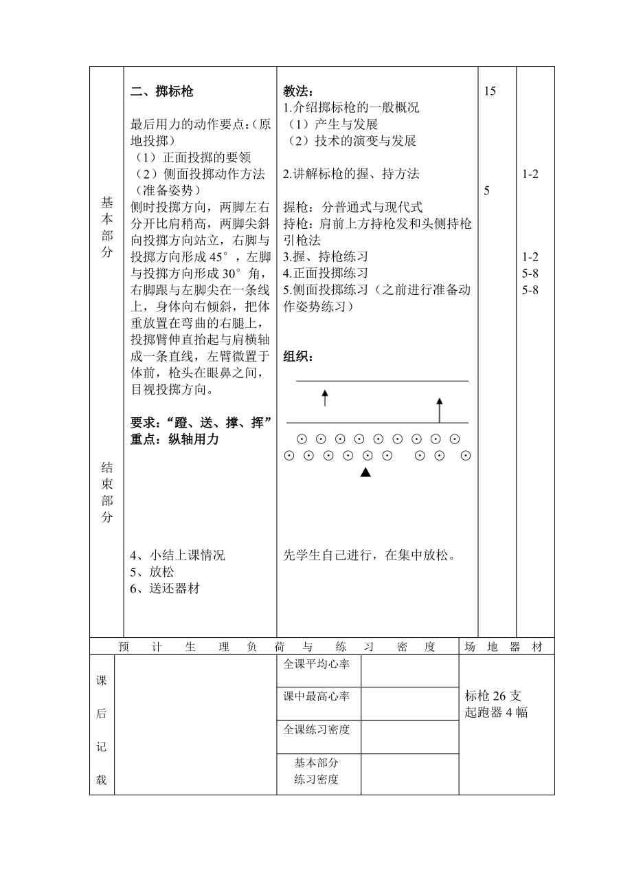 田径教案全套