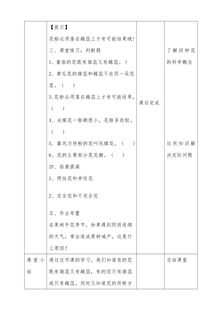 三年级科学下册 第一 植物的一生 《植物开花了》教学设计 苏教版-苏教版小学三年级下册自然科学教案