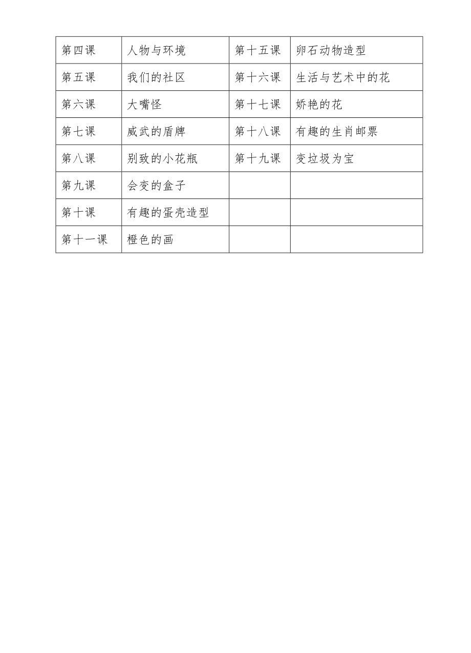 人教版小学三年级美术下册教学计划