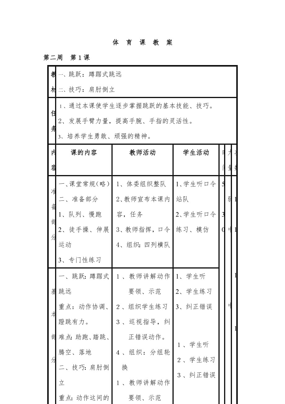 小学体育教案小学五六年级体育全套的教案jaoan18