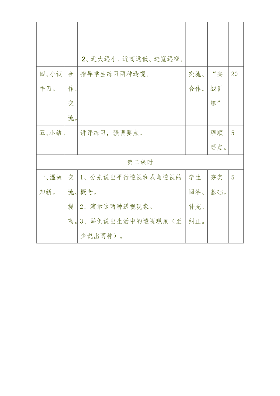 七年级下册美术教案