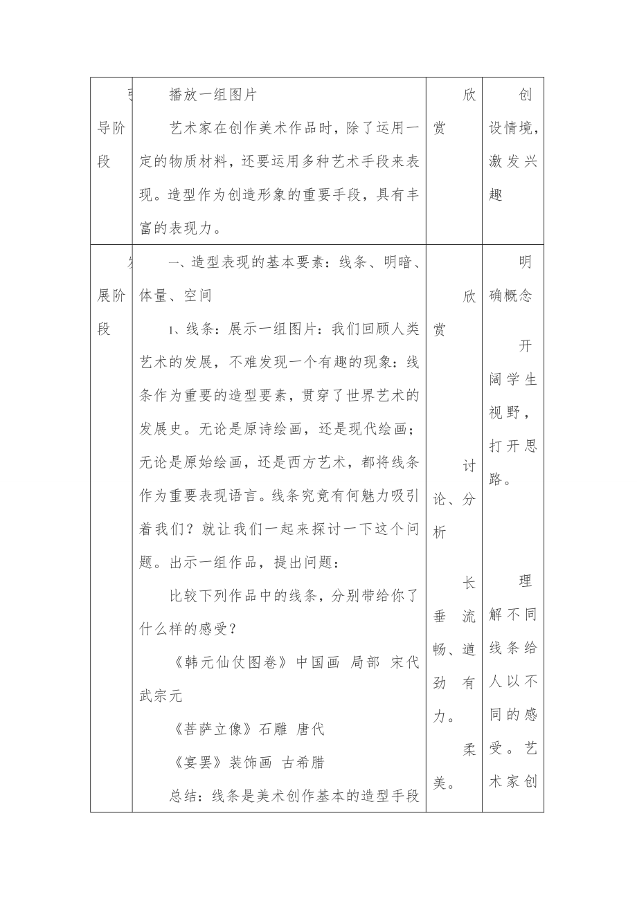 新人教版八年级美术上册教案