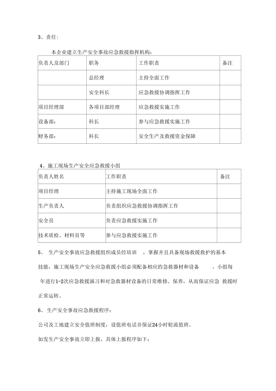 危险性较大分部分项工程监控措施和应急处理预案