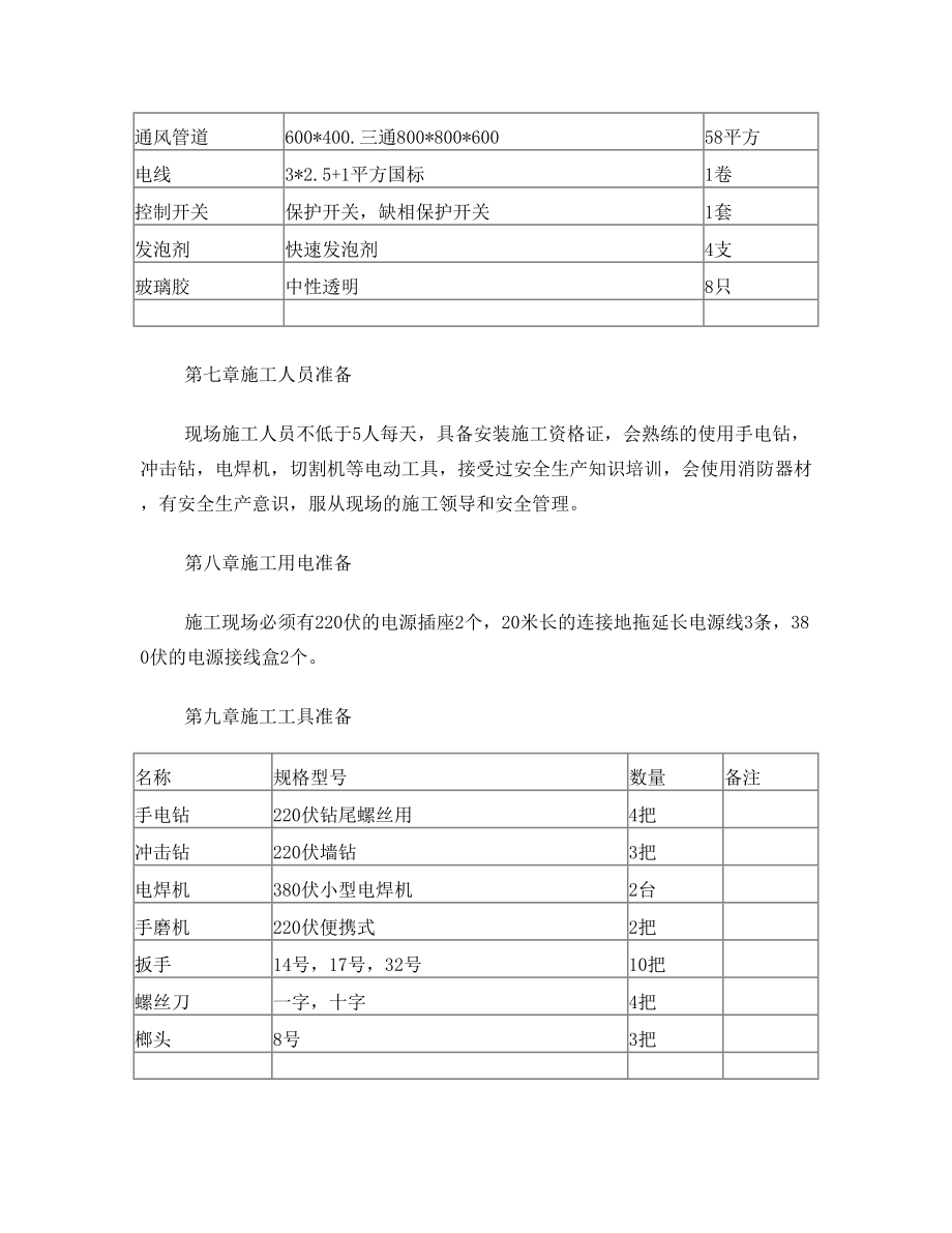 车间冷风机工位送风通风降温工程方案