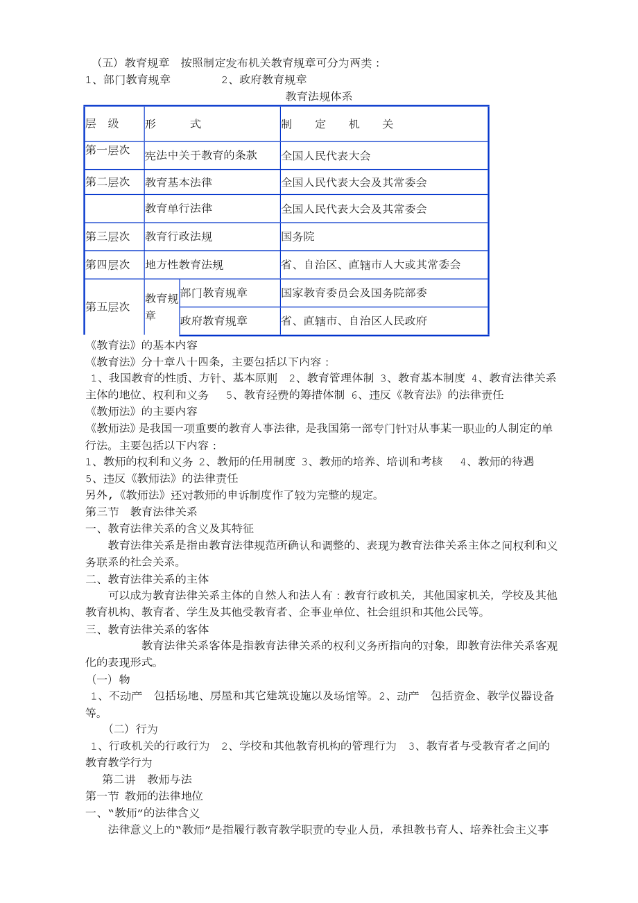 教育教学政策法规(最全总结)