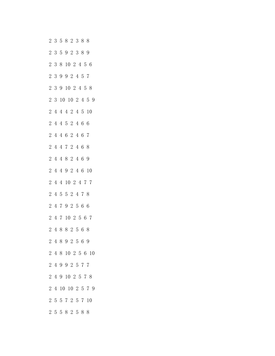 数学算24点题目汇集