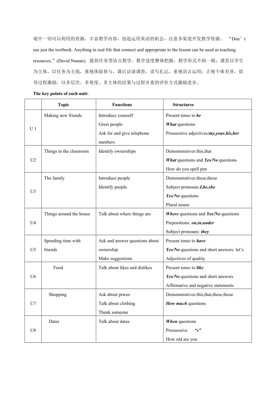 人教版初中英语七年级上册全套教案