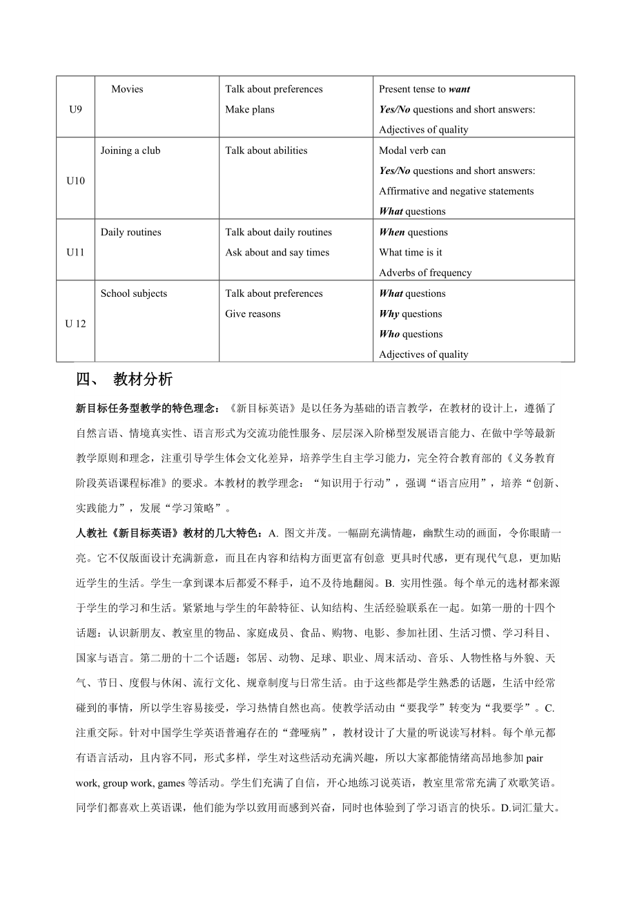 人教版初中英语七年级上册全套教案