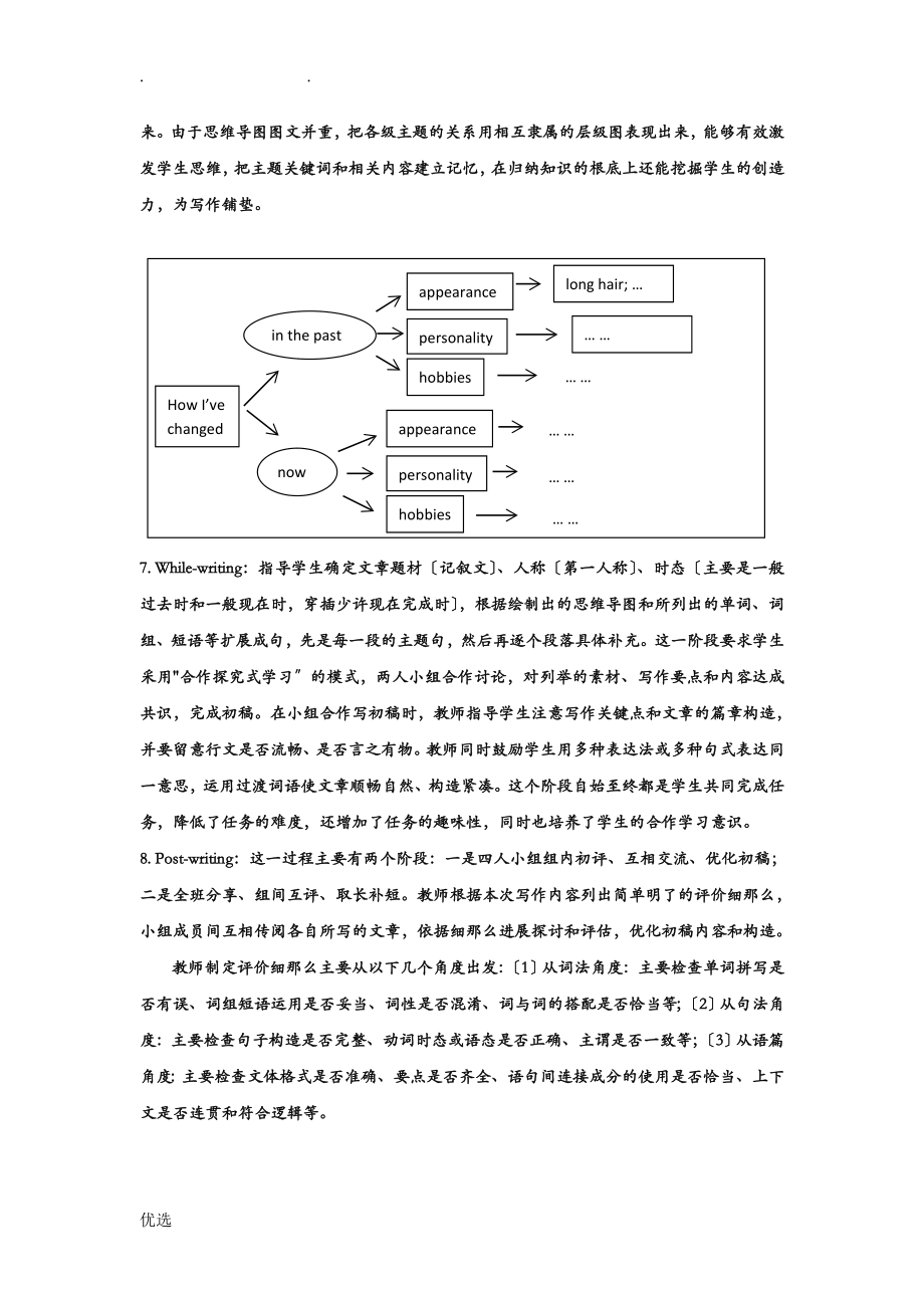 利用思维导图进行初中英语写作的课堂教学设计(.doc