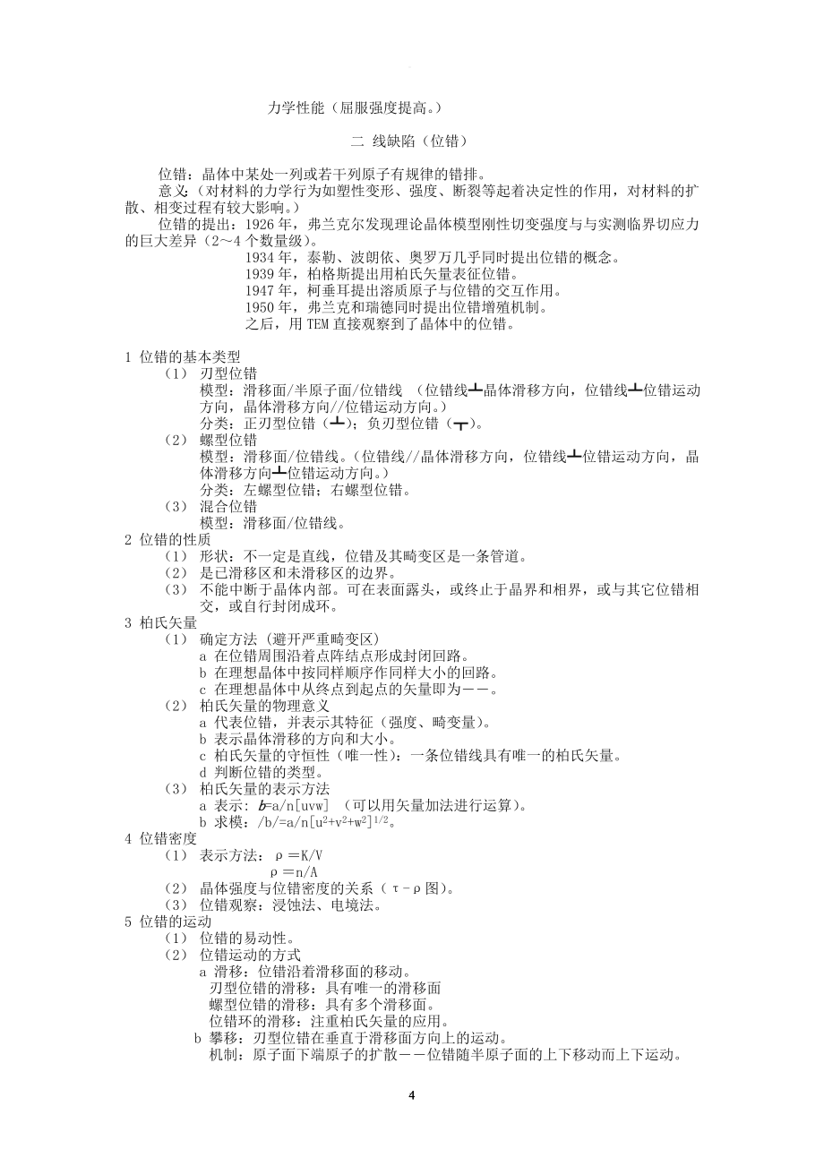 材料科学基础基础知识点总结.doc