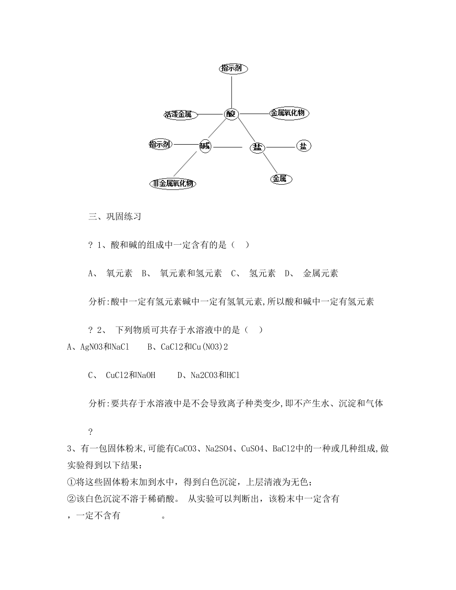 九年级化学酸碱盐复习教案.doc