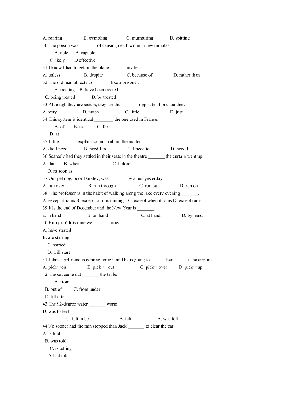 英语实战练习讲解.doc