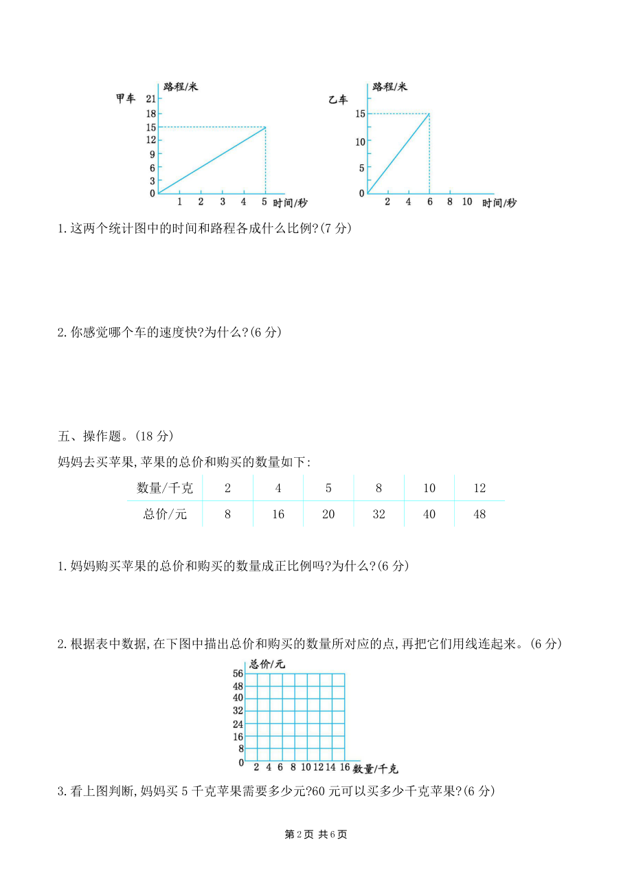 新北师大版小学六年级下册数学第四单元检测卷含答案.doc