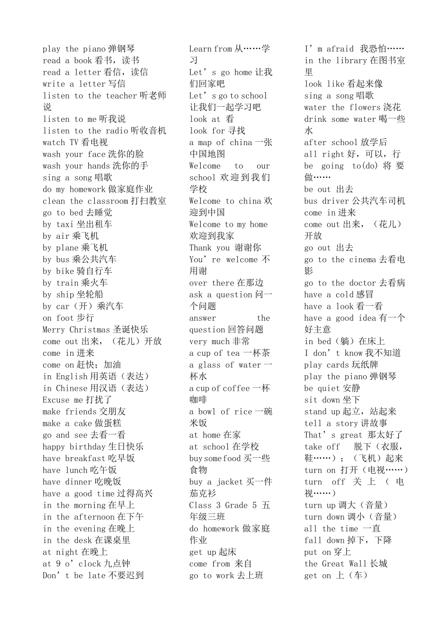 小学英语知识之单词分类词汇大全.doc