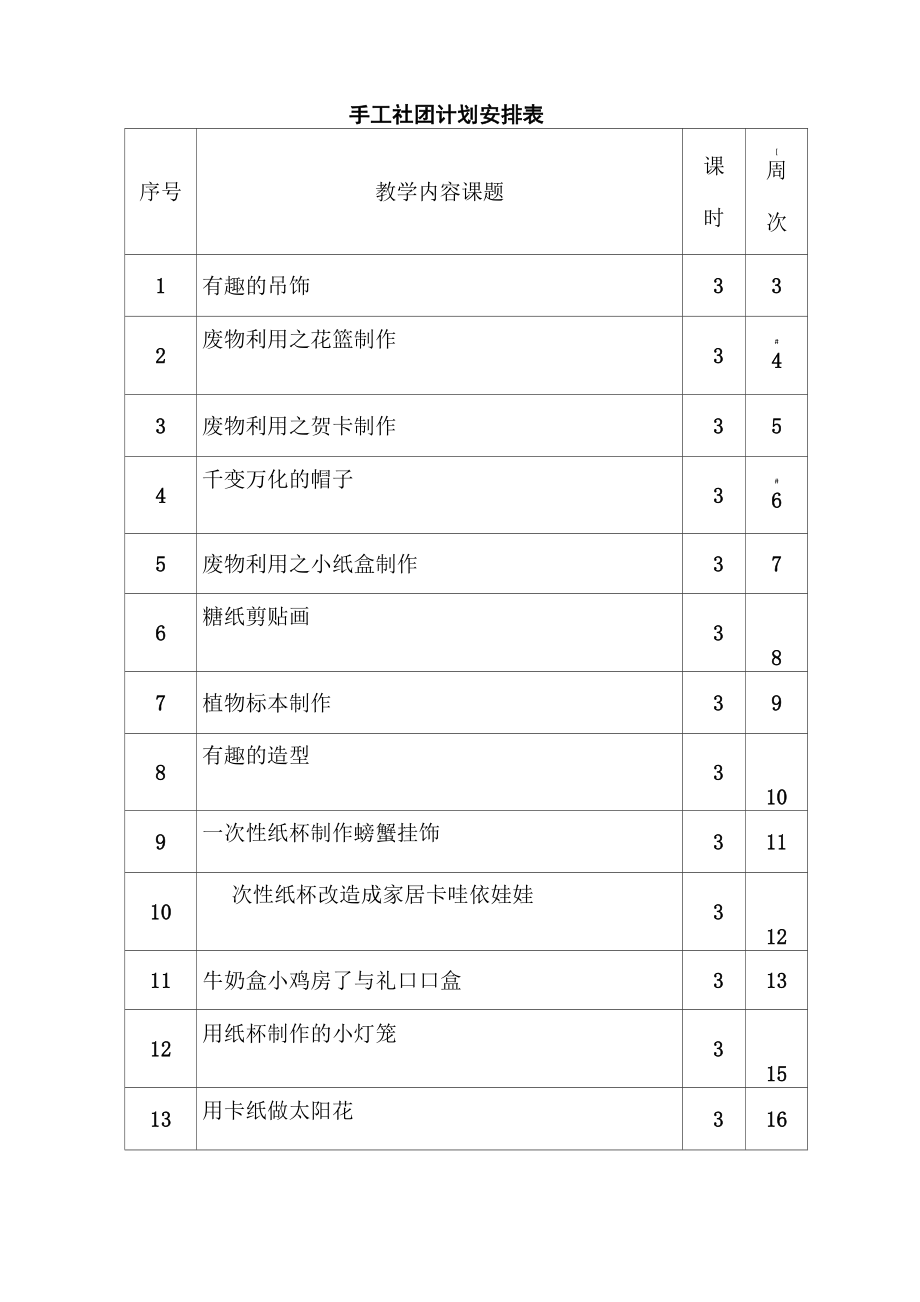 手工制作社团活动计划及教案.doc