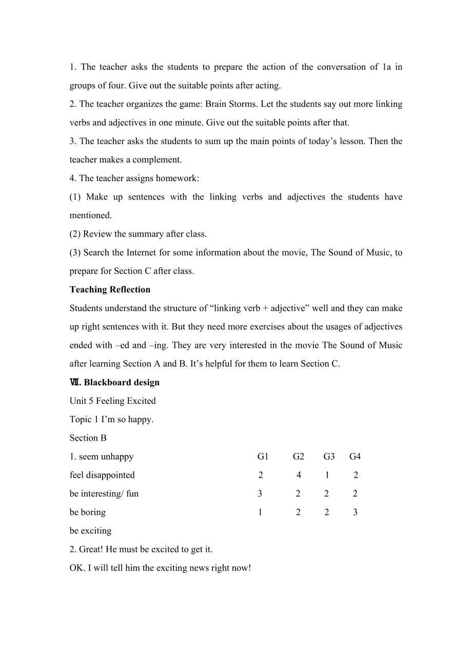 仁爱版英语八年级下册 Unit 5 Topic1 SectionB 教案.doc