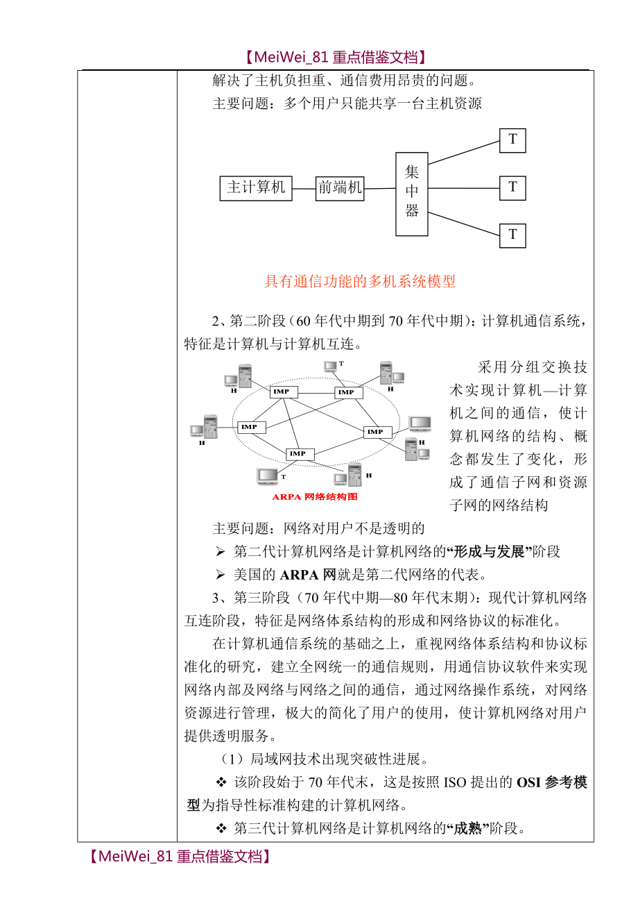 职业中专《计算机网络技术》教案-王协瑞.doc