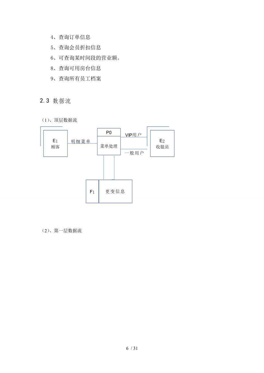 餐饮管理数据库课程设计.doc