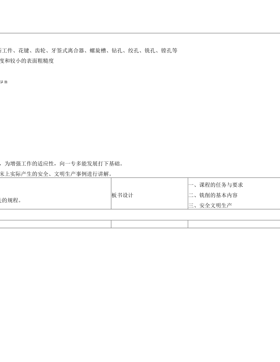 铣工工艺学授课教案：绪论.doc