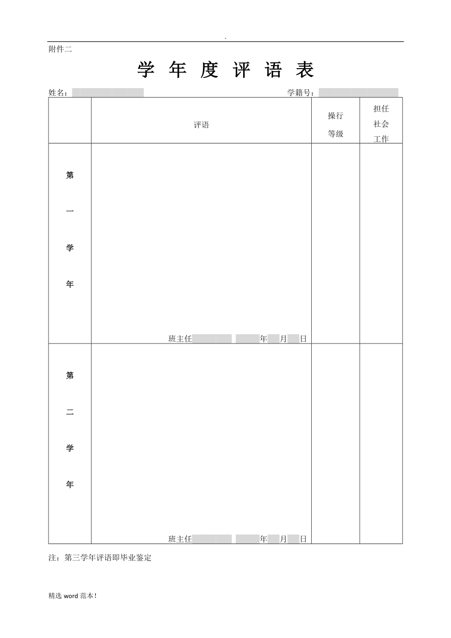 高中毕业生登记表.doc