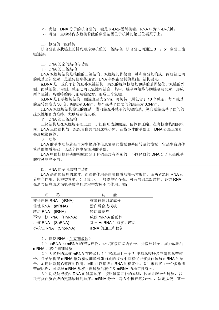 生物化学知识点总结及习题.doc