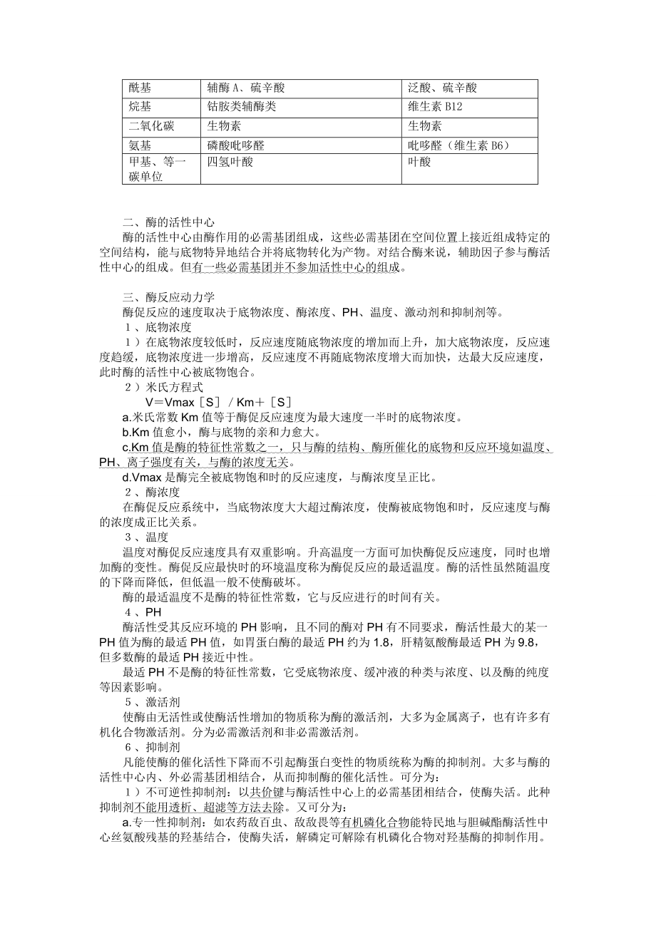 生物化学知识点总结及习题.doc