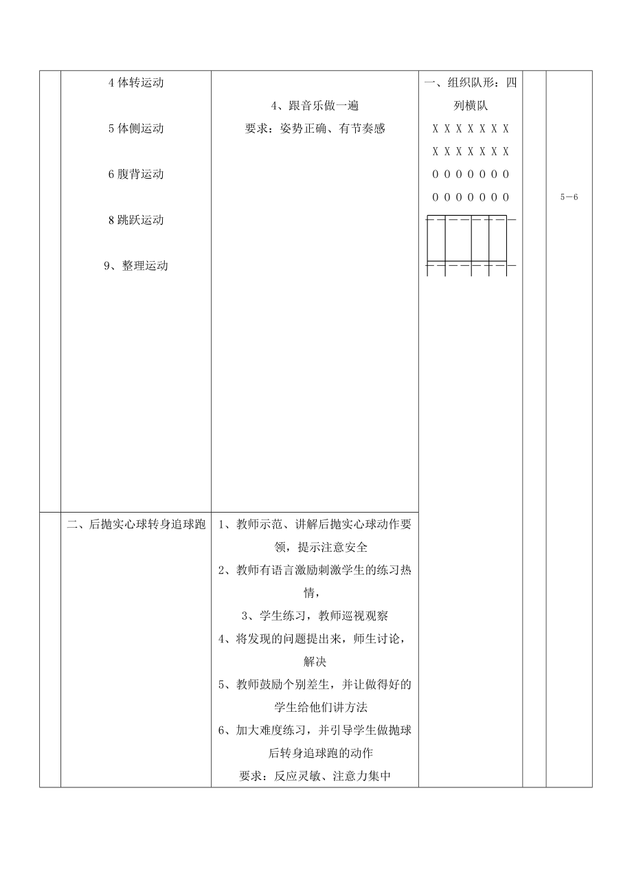 小学四年级体育教案下学期.doc