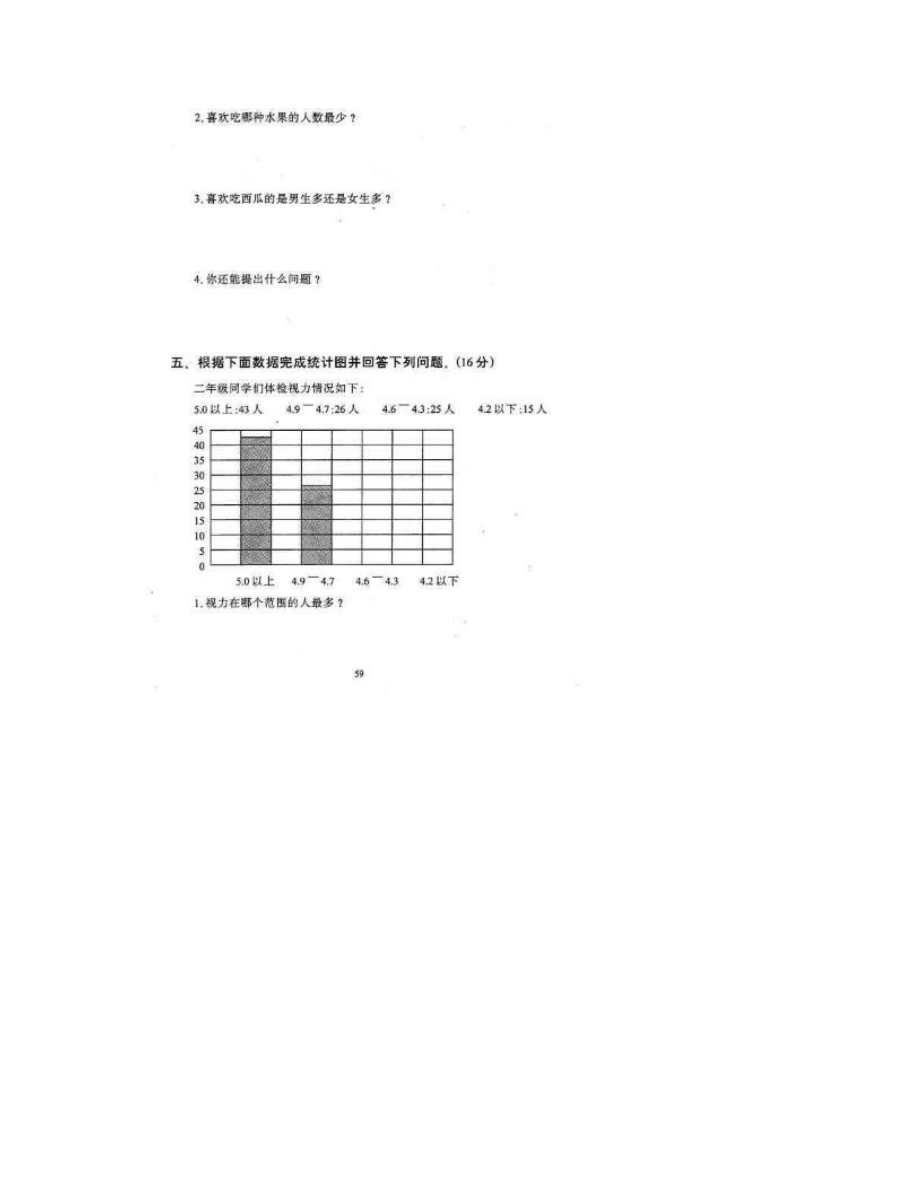 小学二年级数学下册AB卷第八单元综合运用能力测试卷.doc