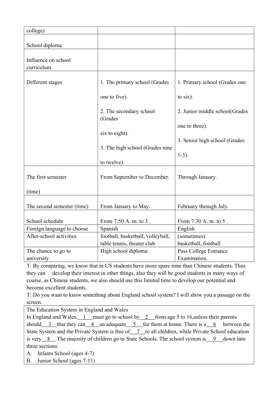 高中英语试讲教案 教学设计 参考模板.doc