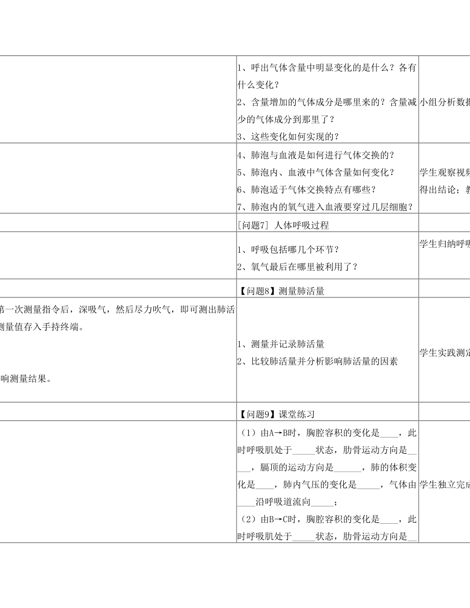 第二节发生在肺内的气体交换教学设计.doc