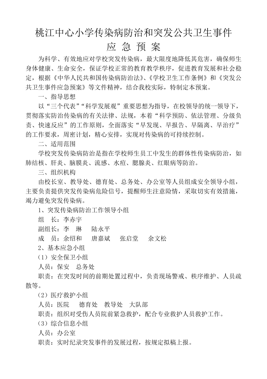 小学预防各类传染病应急预案.doc