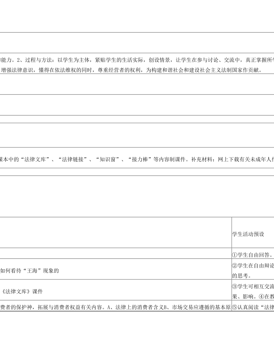 八1《消费者的保护神》教学设计.doc