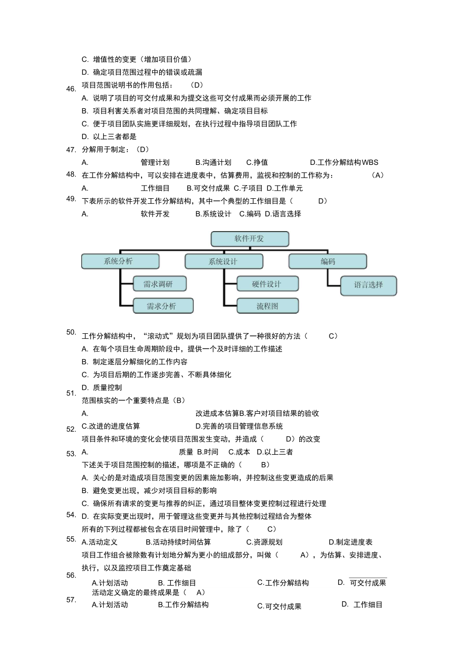 工程管理概论考试试试题库.doc