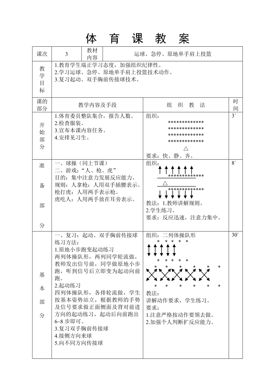 中学篮球课教案全集.doc