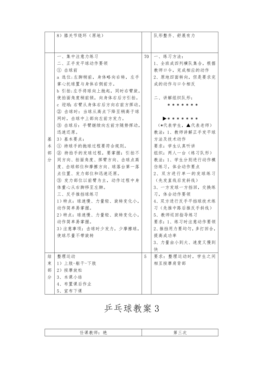 乒乓球兴趣课教学案.doc