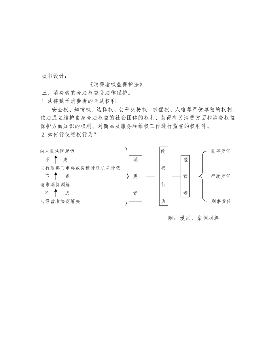 《消费者的合法权益受法律保护》教案.doc