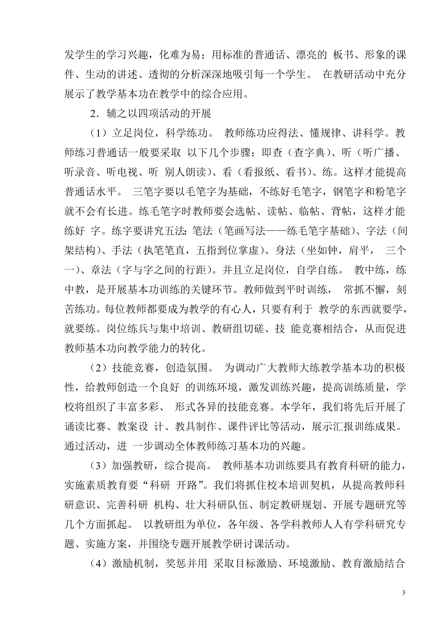 实验小学教师十项基本功训练方案.doc