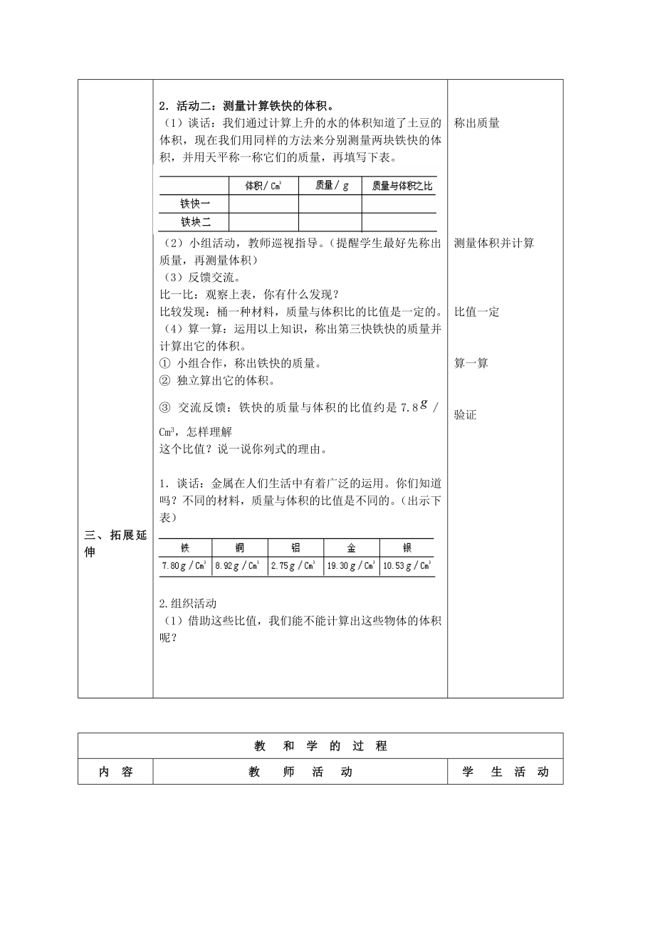 六年级数学下册教学设计测量物体的体积教学设计苏教版.doc