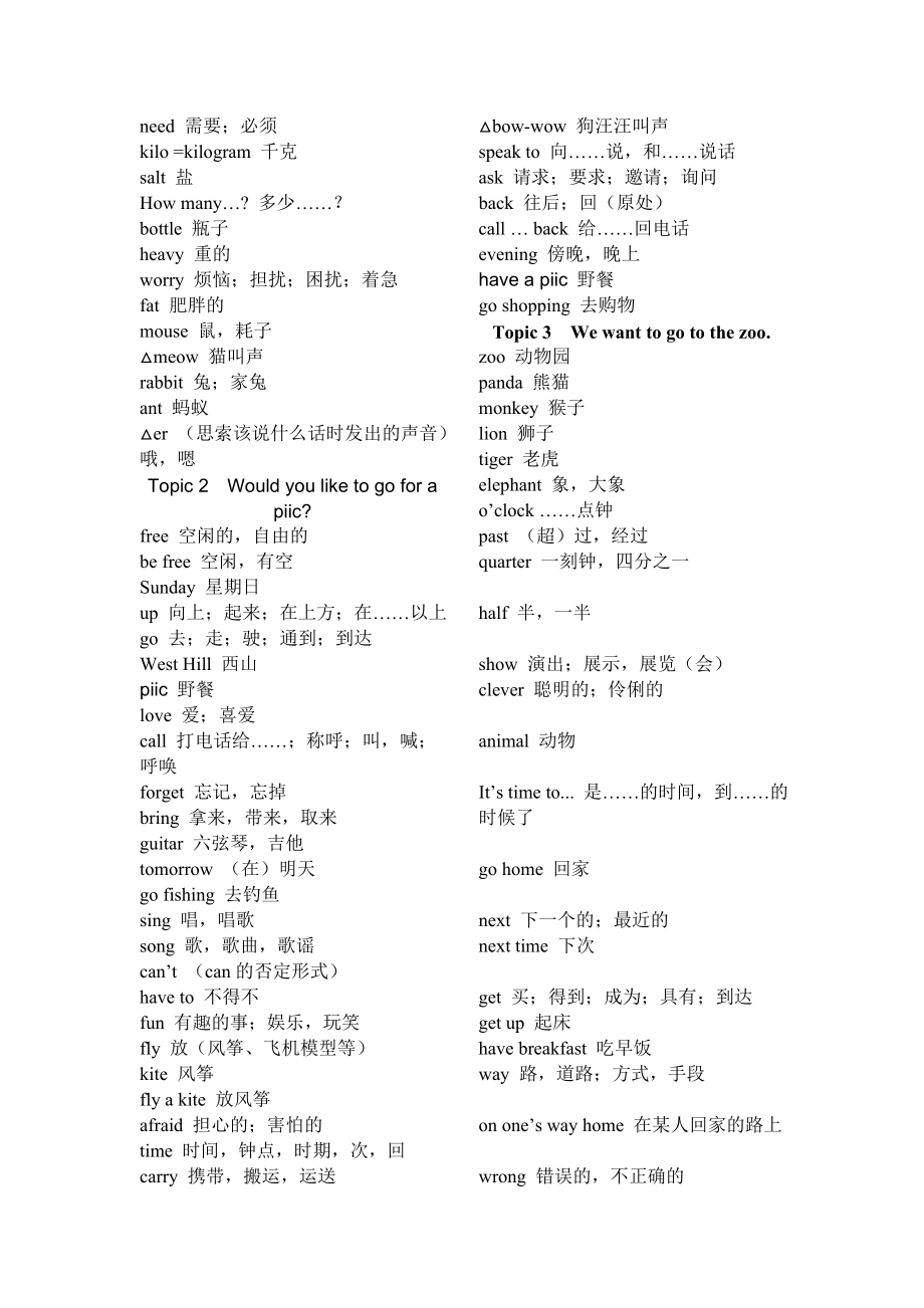 仁爱七年级上册英语单词表.doc