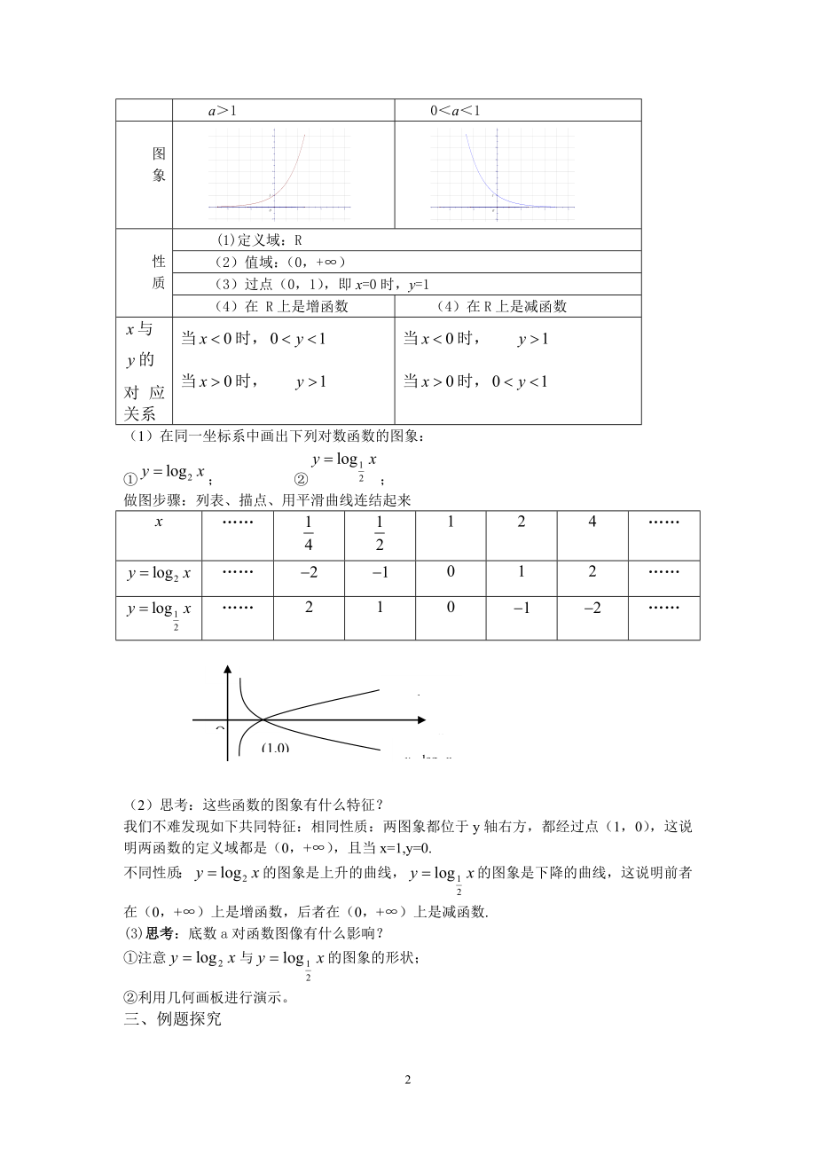 《对数函数及其性质》教学设计