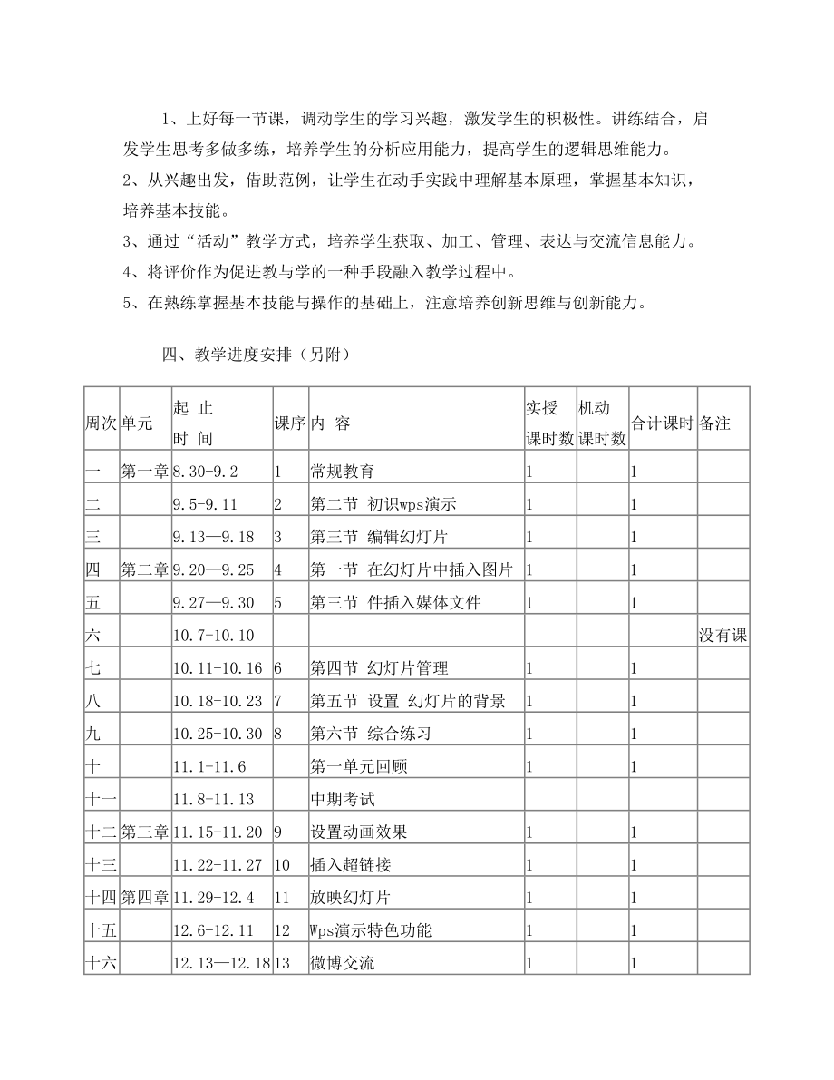 五六年级信息技术教学计划