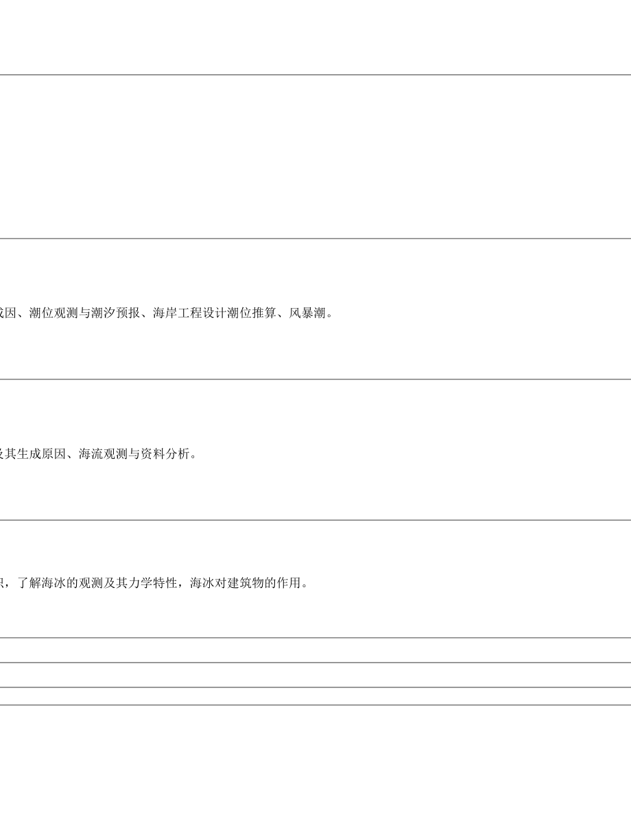 中国海洋大学教学大纲-港口航道与海岸工程-工程水文学
