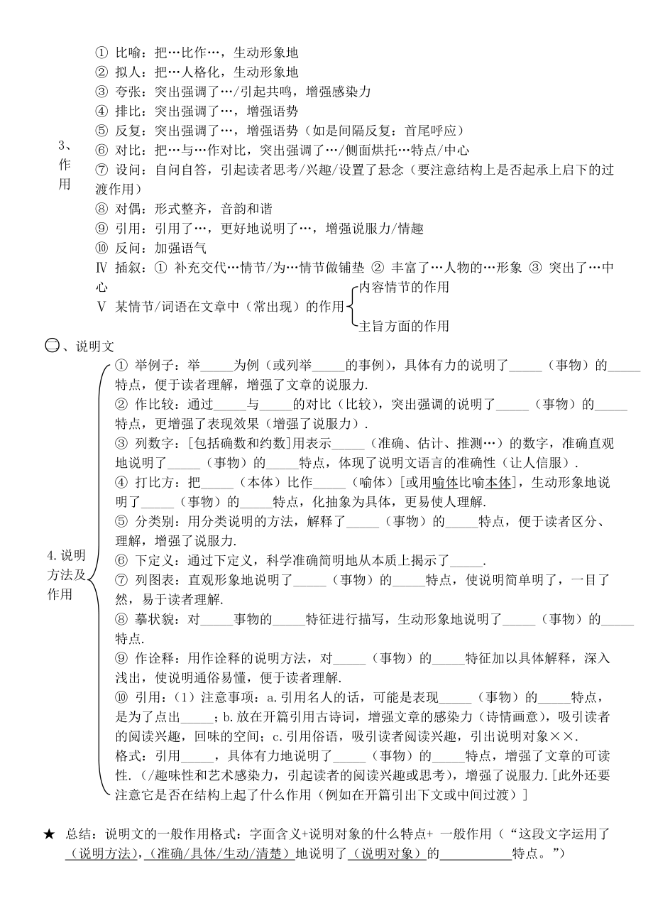 初中语文考试答题技巧与方法